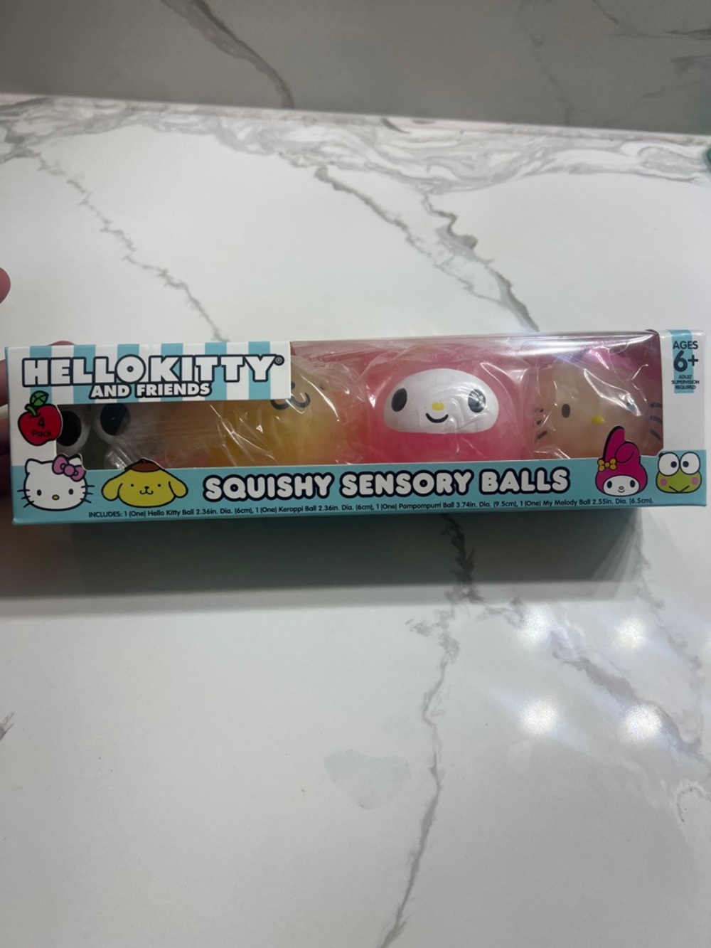 Hello Kitty Squishy Sensory Ball Set - Pink, Yellow, White